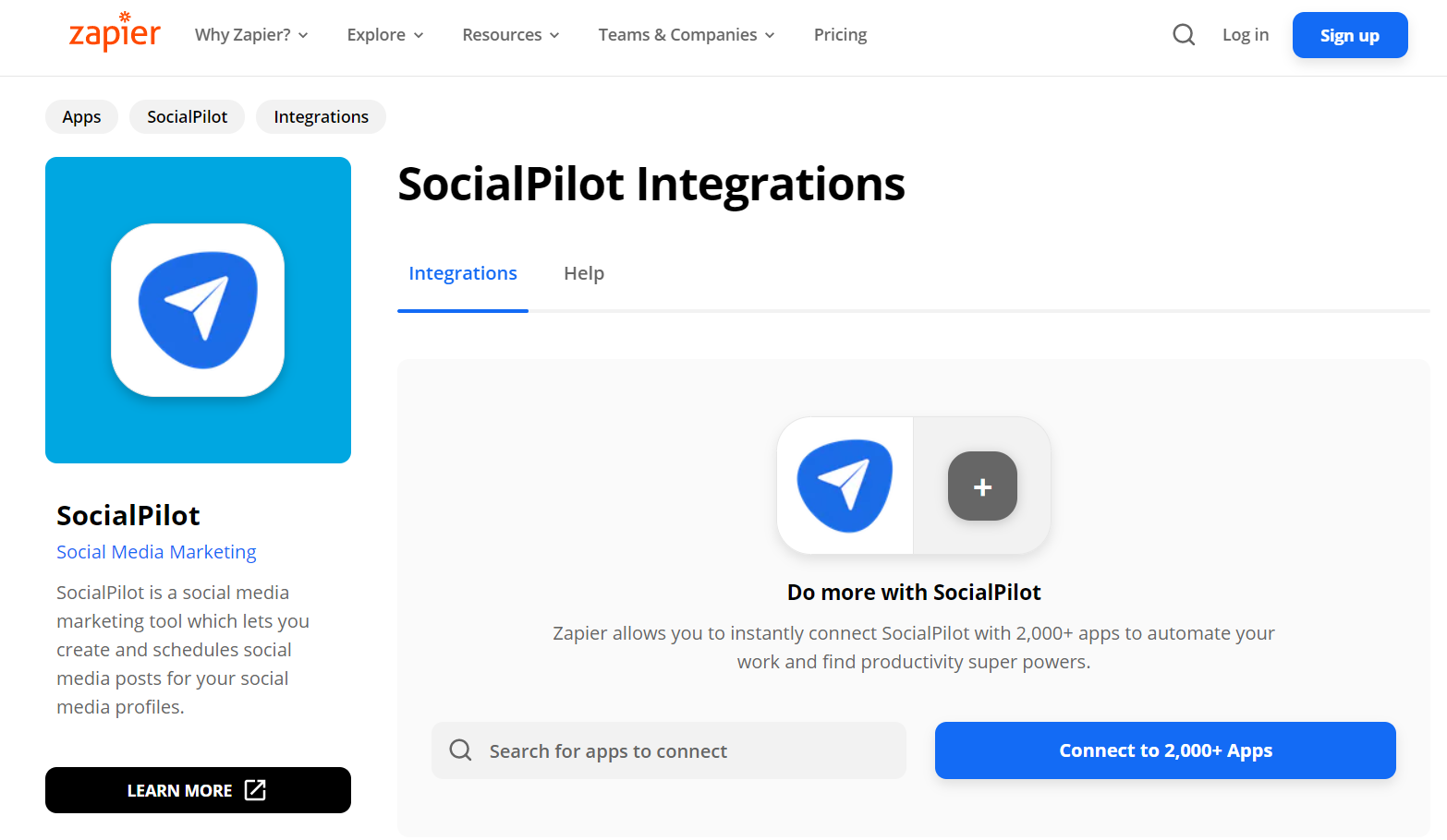 Intégrations SocialPilot