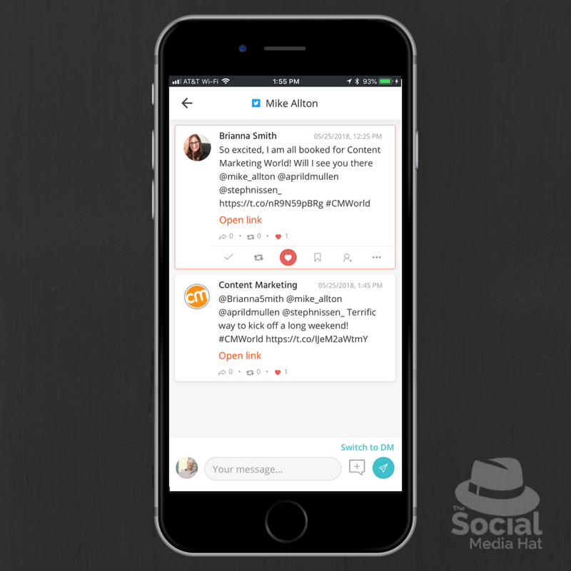 Agorapulse pour la gestion des médias sociaux mobiles.