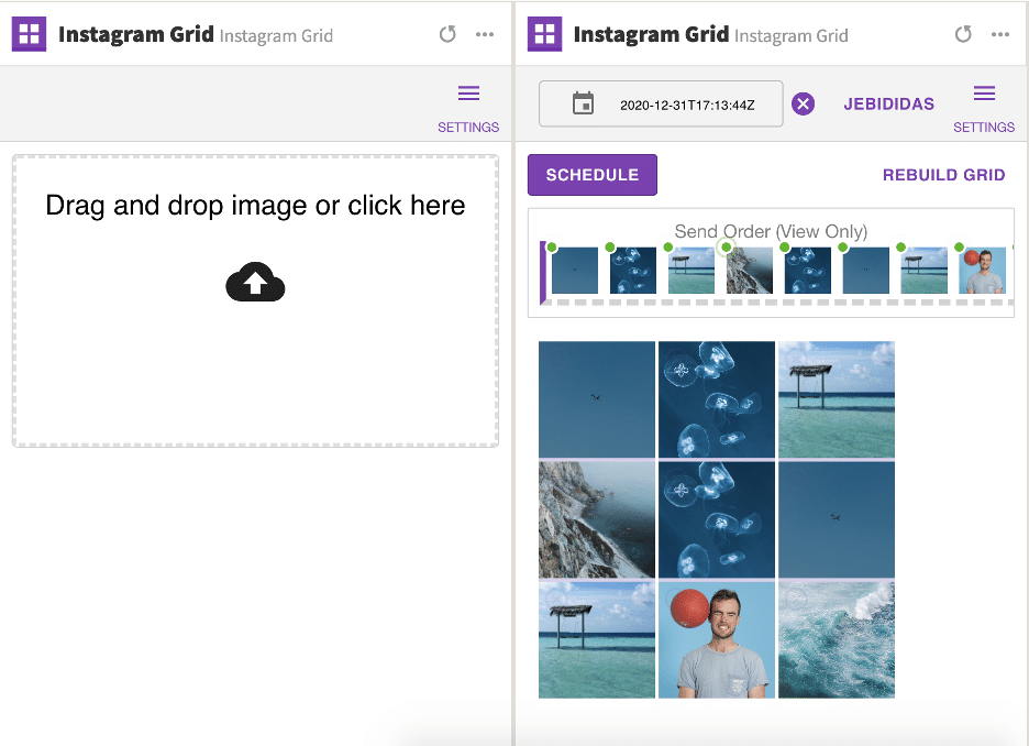 Intégration de la grille Instagram Hootsuite