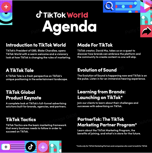Agenda mondial TikTok