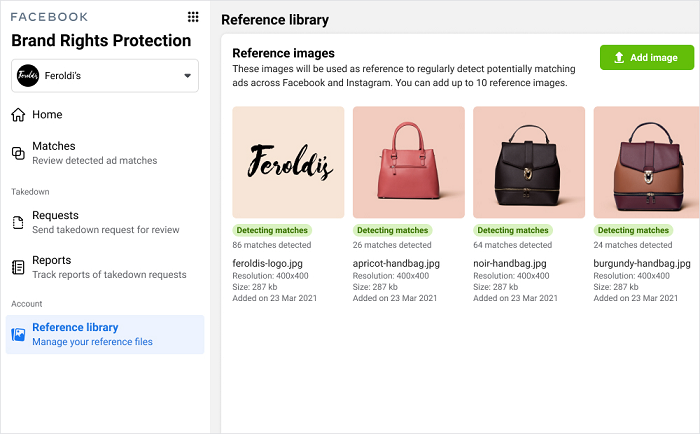 Protection des droits de marque Facebook