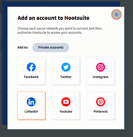 Ajouter un compte de réseau social à Hootsuite