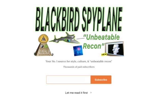 Sous-pile Blackbird Spyplane