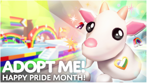 personnage de dessin animé adoptez-moi Happy Pride Month