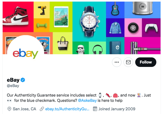 Garantie d'authenticité eBay avec les emojis