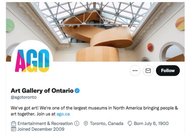 Galerie d'art de l'Ontario, nous avons de l'art!