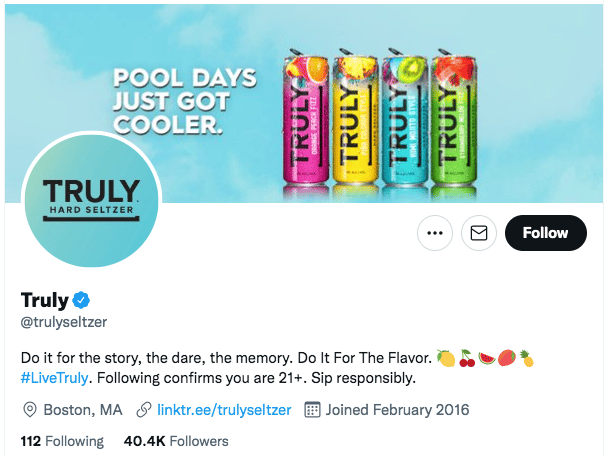 Truly Hard Seltzer le fait pour l'histoire, le défi, la mémoire