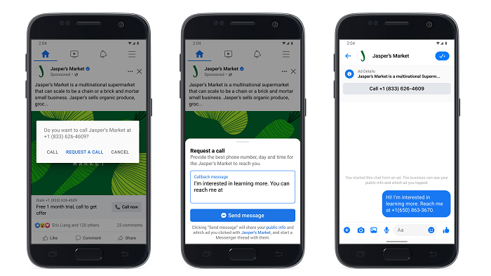 Méta annonces d'appel
