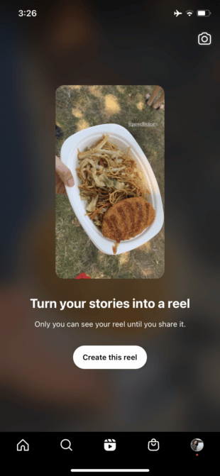 Transformer les histoires Instagram existantes en bobines