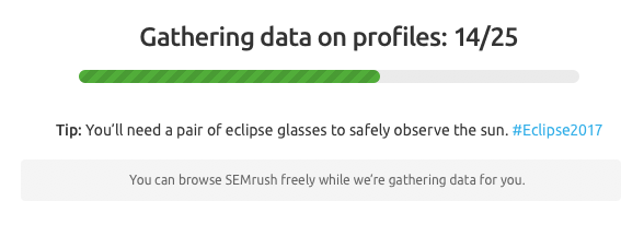 SEMrush : Interface Eclipse