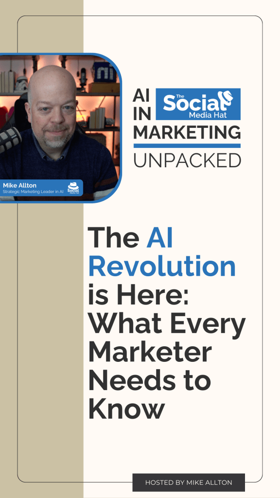 Dans cet épisode solo du podcast AI in Marketing: Unpacked, Mike Allton explique la révolution de l'IA et ce que cela signifie pour les spécialistes du marketing.